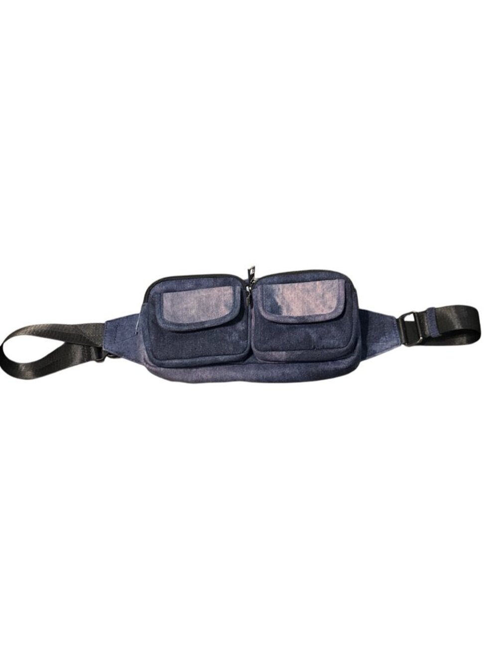 Forever 21 Double Pouch Waist Bag Fanny Pack Denim